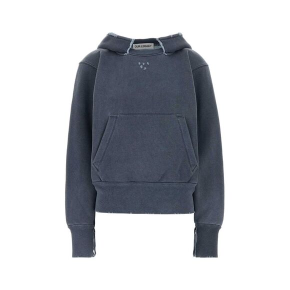 Our Legacy Women Air Force Blue Cotton Sweatshirt